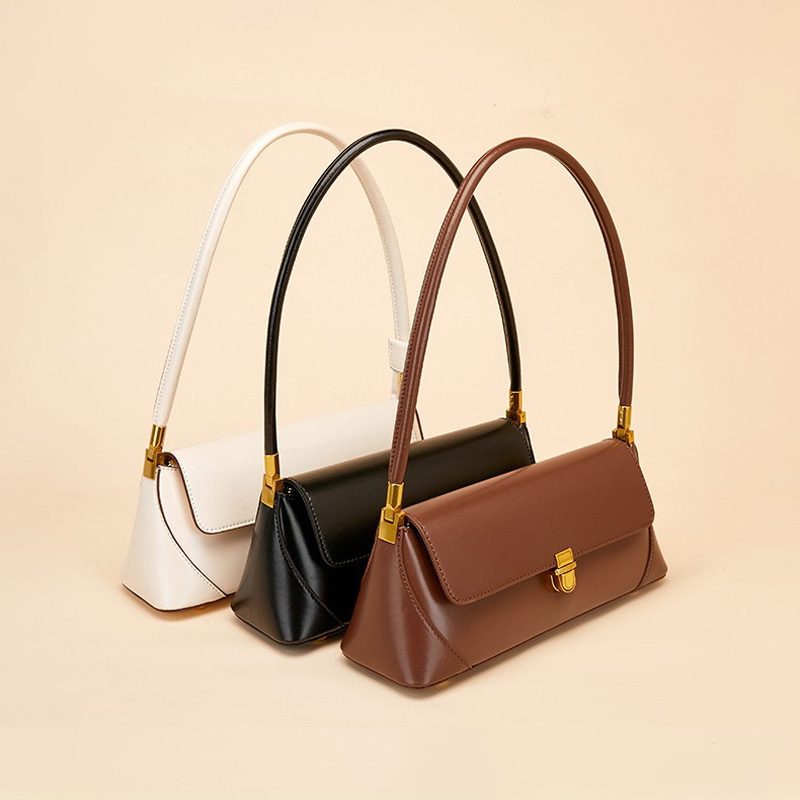Baguette-Taschen aus echtem Leder für Frauen (Minimal)