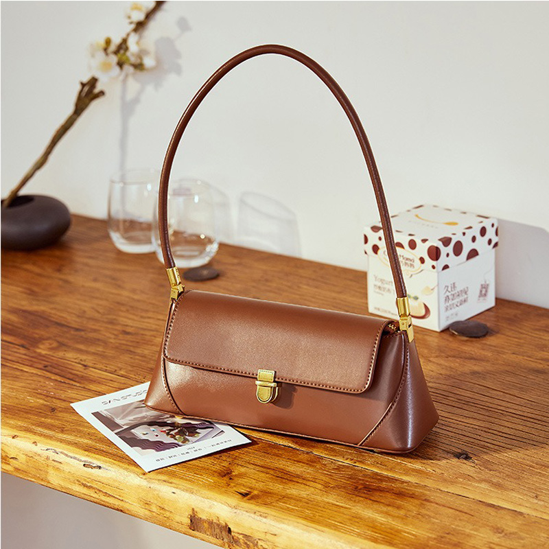 Baguette-Taschen aus echtem Leder für Frauen (Minimal)