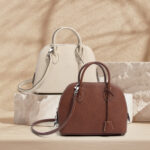 Sac à main en cuir véritable en forme de coquillage pour femme