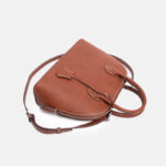 Sac à main en cuir véritable en forme de coquillage pour femme