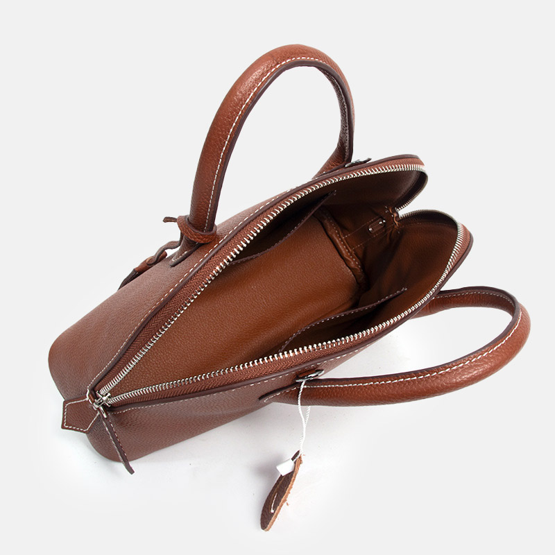 Sac à main en cuir véritable en forme de coquillage pour femme