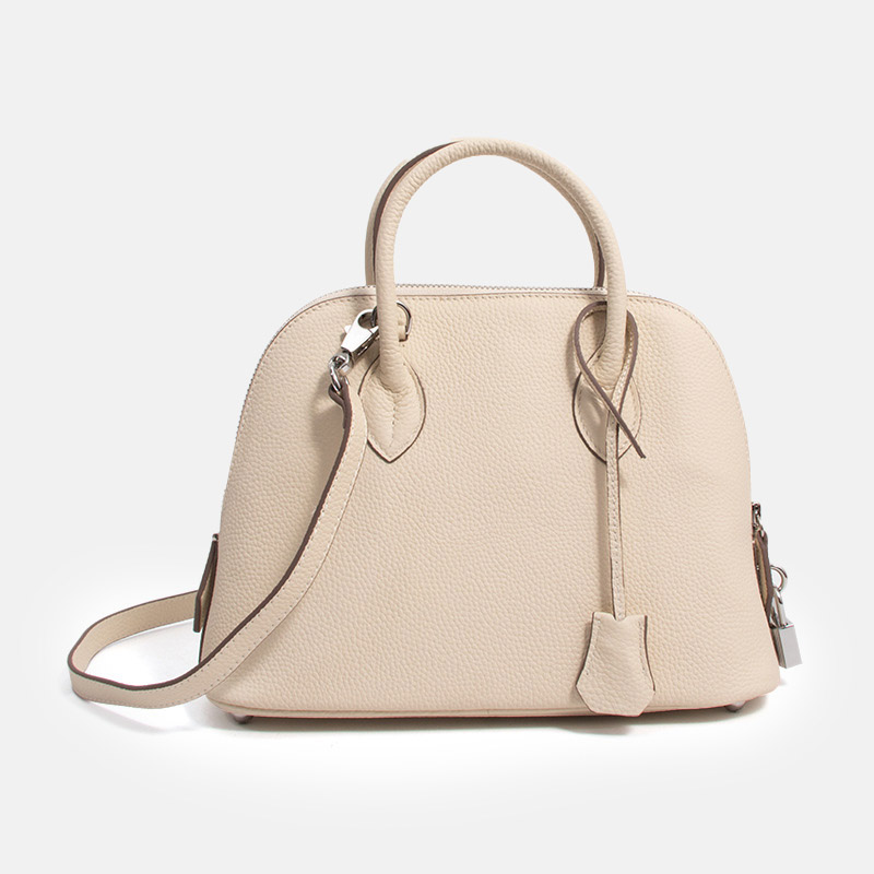 Sac à main en cuir véritable en forme de coquillage pour femme
