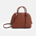 Sac à main en cuir véritable en forme de coquillage pour femme
