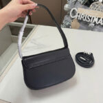 Women's Letter D Genuine Leather Baguette Shoulder Bags