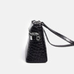Sac à main en cuir véritable Crocodile Minimalist Crossbody Top Handle Bag de la femme