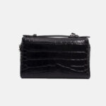 Sac à main en cuir véritable Crocodile Minimalist Crossbody Top Handle Bag de la femme
