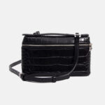 Sac à main en cuir véritable Crocodile Minimalist Crossbody Top Handle Bag de la femme