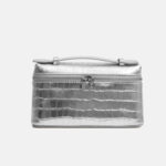 Sac à main en cuir véritable Crocodile Minimalist Crossbody Top Handle Bag de la femme