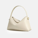 Minimalistische Handtasche aus echtem Leder in Knödelform für Damen