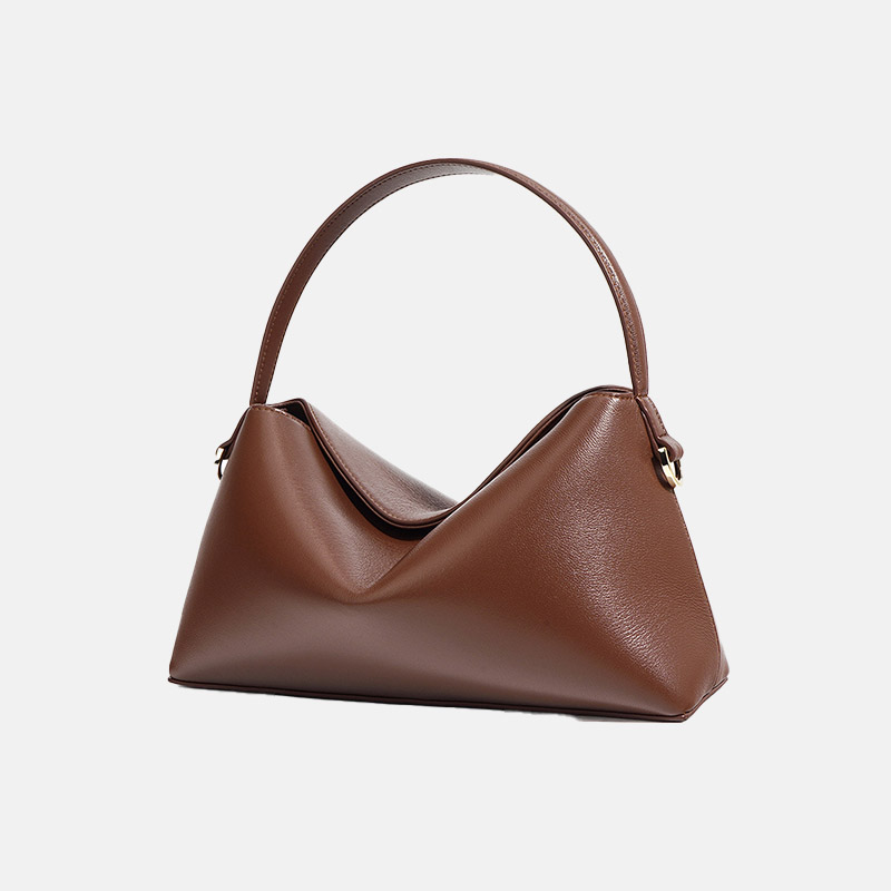Minimalistische Handtasche aus echtem Leder in Knödelform für Damen