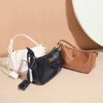 Sac à bandoulière minimaliste en cuir véritable à fermeture à glissière pour femmes