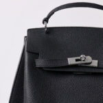 Damen Vintage Echtes Leder Top Handle Tasche mit Schlossverschluss