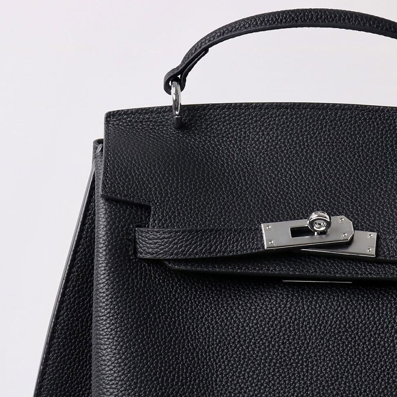 Damen Vintage Echtes Leder Top Handle Tasche mit Schlossverschluss