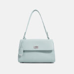 Women's Genuine Leather Lock-Clasp Shoulder Bag In Minimalist