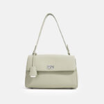 Women's Genuine Leather Lock-Clasp Shoulder Bag In Minimalist