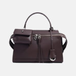 Sac à main en cuir véritable à fermeture éclair pour femmes