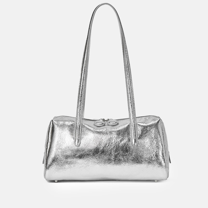 Women's Vintage Genuine Leather Pillow-Shaped Shoulder Bag