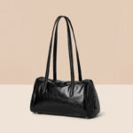 Women's Vintage Genuine Leather Pillow-Shaped Shoulder Bag