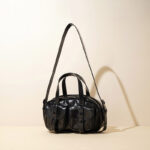 Sac à main vintage en cuir véritable à fermeture éclair pour femmes