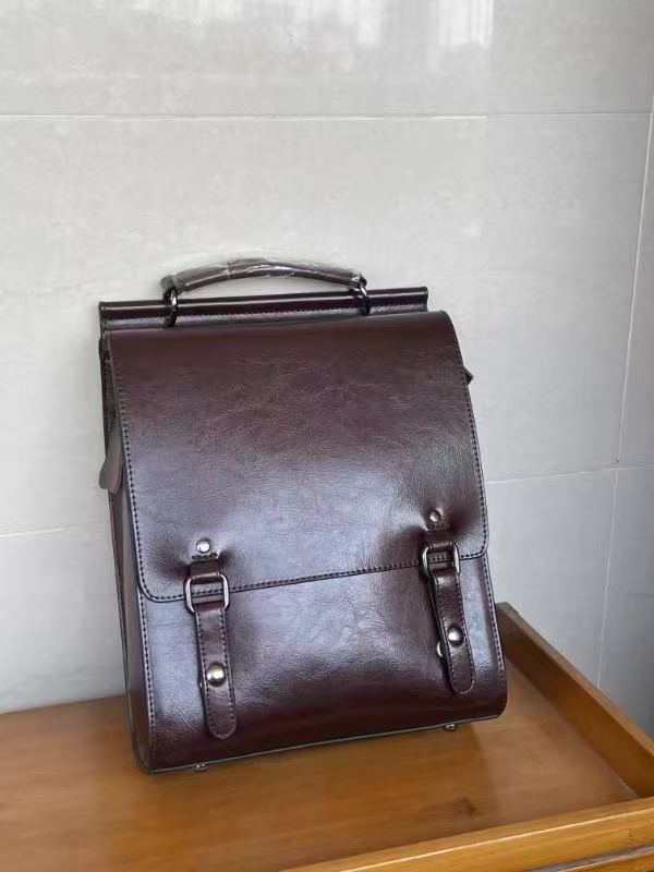 Klassische Minimal-Rucksäcke für Frauen aus echtem Leder photo review