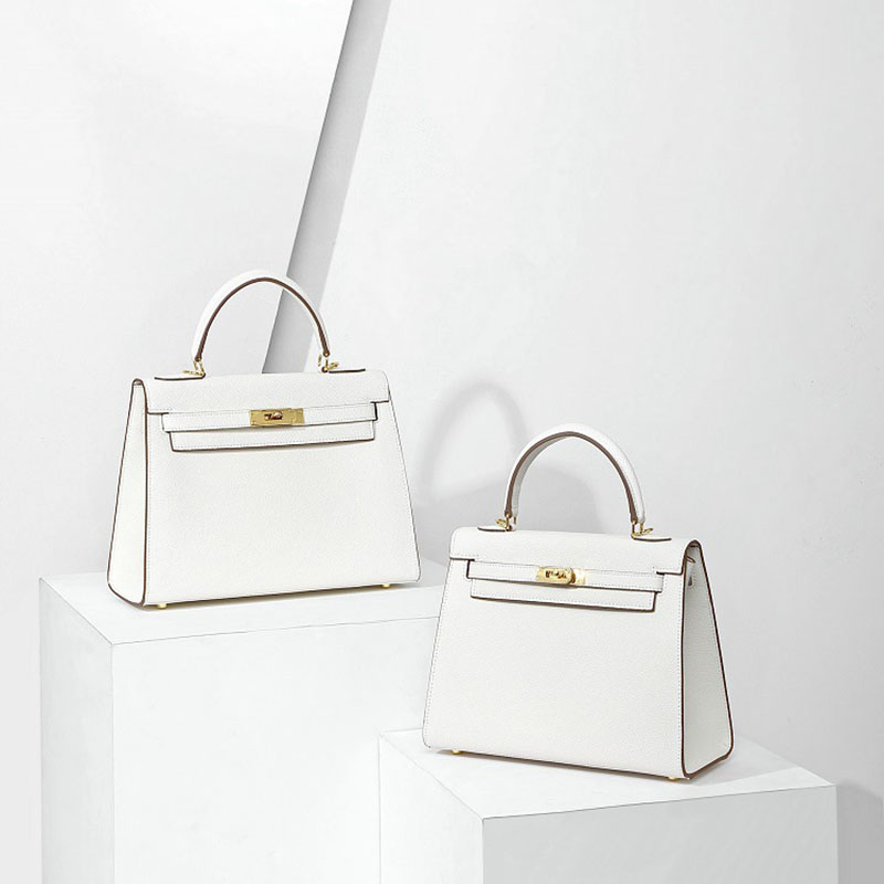 Women's Epsom Leather Top Handle Bag in Gold Hardware