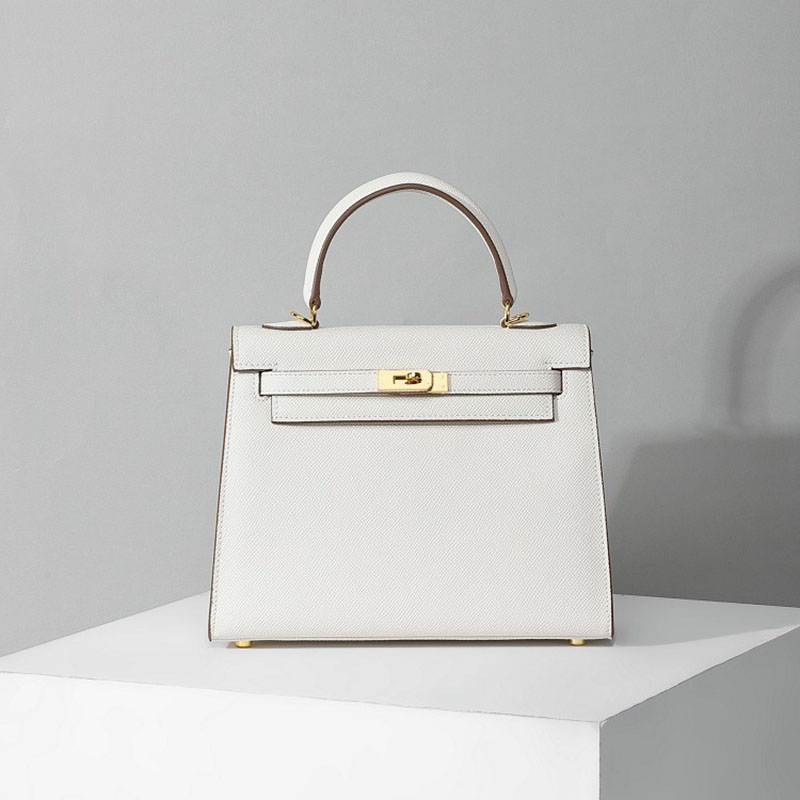 Women's Epsom Leather Top Handle Bag in Gold Hardware