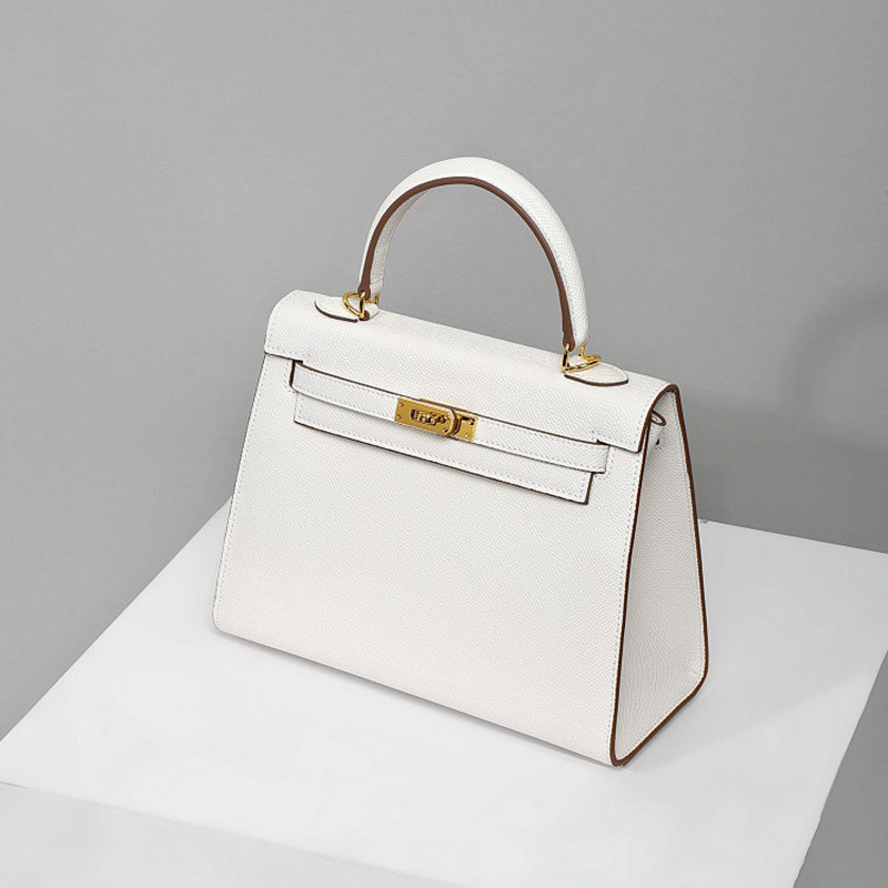 Women's Epsom Leather Top Handle Bag in Gold Hardware