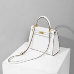 Women's Epsom Leather Top Handle Bag in Gold Hardware