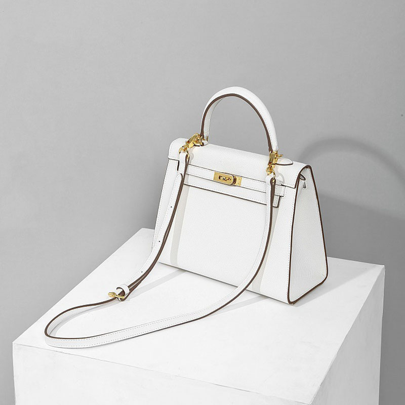 Women's Epsom Leather Top Handle Bag in Gold Hardware
