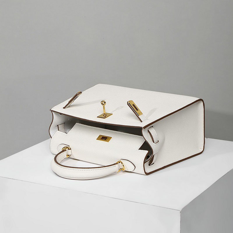 Women's Epsom Leather Top Handle Bag in Gold Hardware