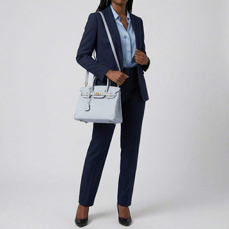 Sacs à main en cuir Epsom pour femmes, avec quincaillerie dorée