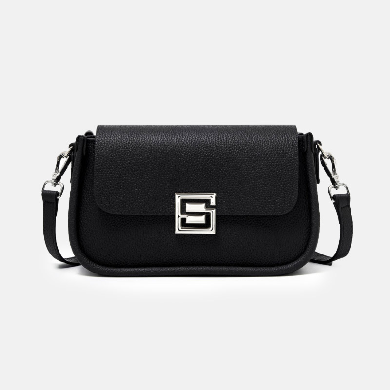 Sac à bandoulière magnétique en cuir véritable pour femmes