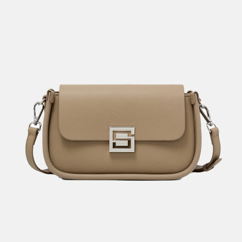 Sac à bandoulière magnétique en cuir véritable pour femmes