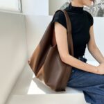 Women's Genuine Leather Minimalist Hobo Bag