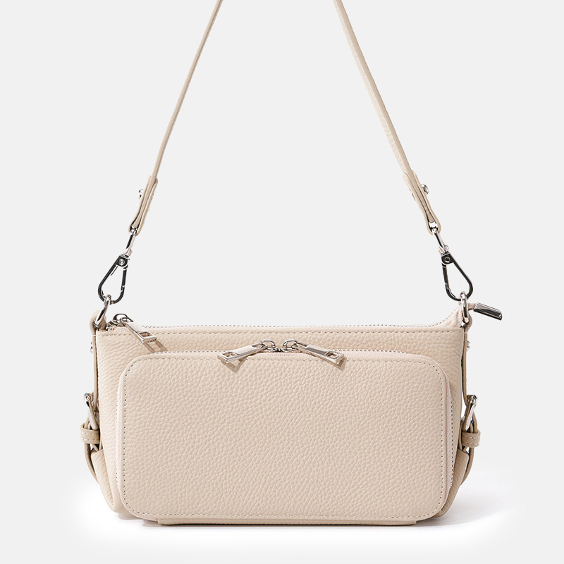 Women's Minimalist Top-Grain Leather Crossbody Shoulder Bag