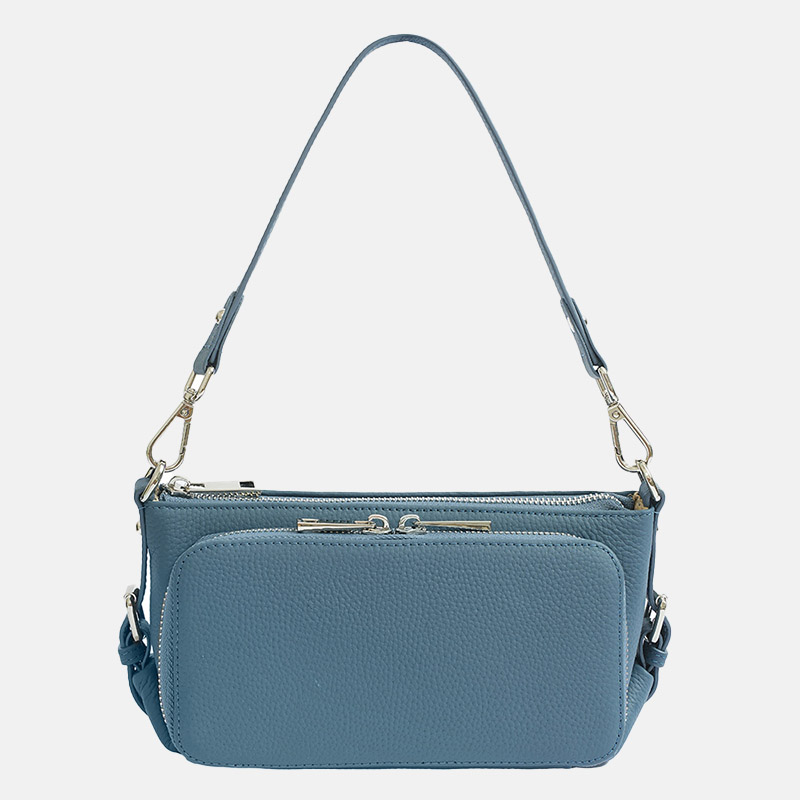 Women's Minimalist Top-Grain Leather Crossbody Shoulder Bag