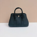 Women's Minimalist Full-Grain Leather handle Tote Bag With Crossbody Strap