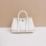 Women's Minimalist Full-Grain Leather handle Tote Bag With Crossbody Strap