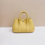 Women's Minimalist Full-Grain Leather handle Tote Bag With Crossbody Strap