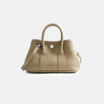 Women's Minimalist Full-Grain Leather handle Tote Bag With Crossbody Strap