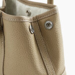 Women's Minimalist Full-Grain Leather handle Tote Bag With Crossbody Strap
