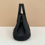 Women's Minimalist Full-Grain Leather handle Tote Bag With Crossbody Strap