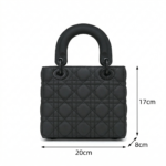 Damen Wildleder Lammfell Leder Gesteppte Schulterriemen Tote Bag