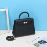 Sac à main en cuir Epsom pour femmes, quincaillerie dorée