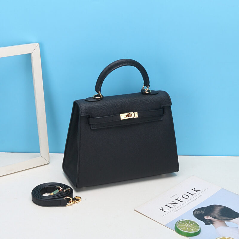 Sac à main en cuir Epsom pour femmes, quincaillerie dorée