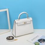 Sac à main en cuir Epsom pour femmes, quincaillerie dorée