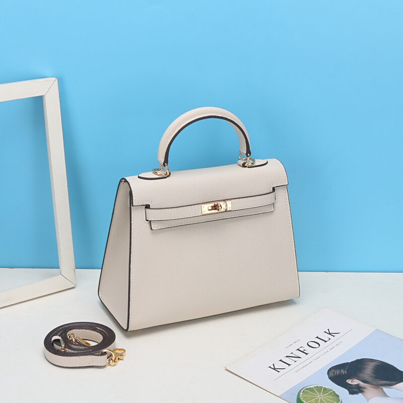 Sac à main en cuir Epsom pour femmes, quincaillerie dorée