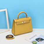 Sac à main en cuir Epsom pour femmes, quincaillerie dorée