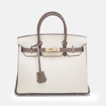 Damen Vollnarbenleder Color-Block Gold Lock Closure Henkeltasche mit Schlüssel & Schloss und Schlüsselriemen