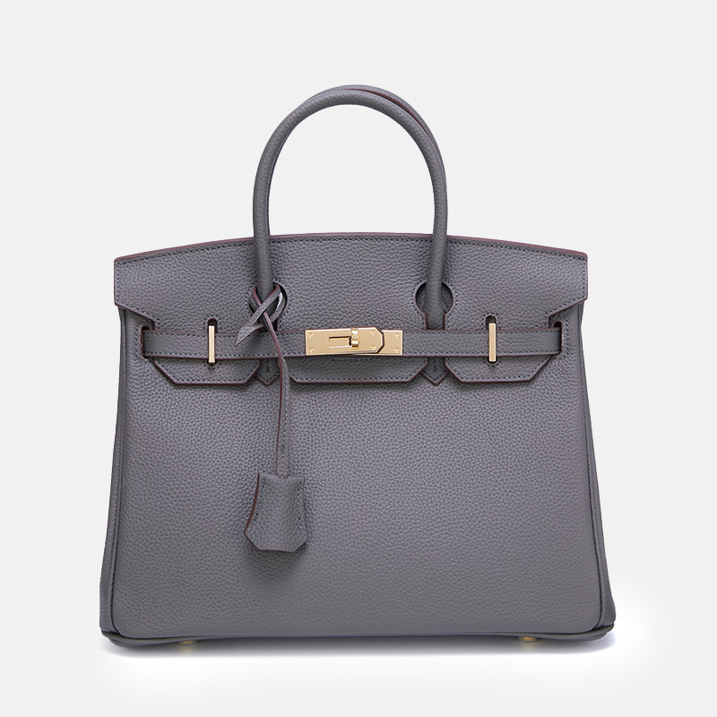 Women's Vintage Full-Grain Leather Top Handle Bag In Gold Lock